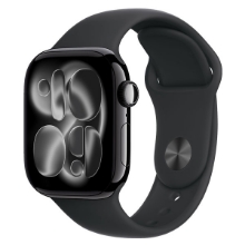 Apple Watch Series 11 GPS 42mm Jet Black Aluminium Case with Black Sport Band - S