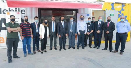 Minister of Tourism and Antiquities Visits The Mobile FabLab in Jerash