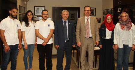 Orange CEO meets Orange sponsored PSUT students, and inaugurates Orange free WIFI area