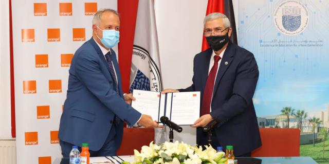 Princess Sumaya University for Technology and Orange Jordan sign an agreement to accredit the training certificates of the Coding Academy graduates