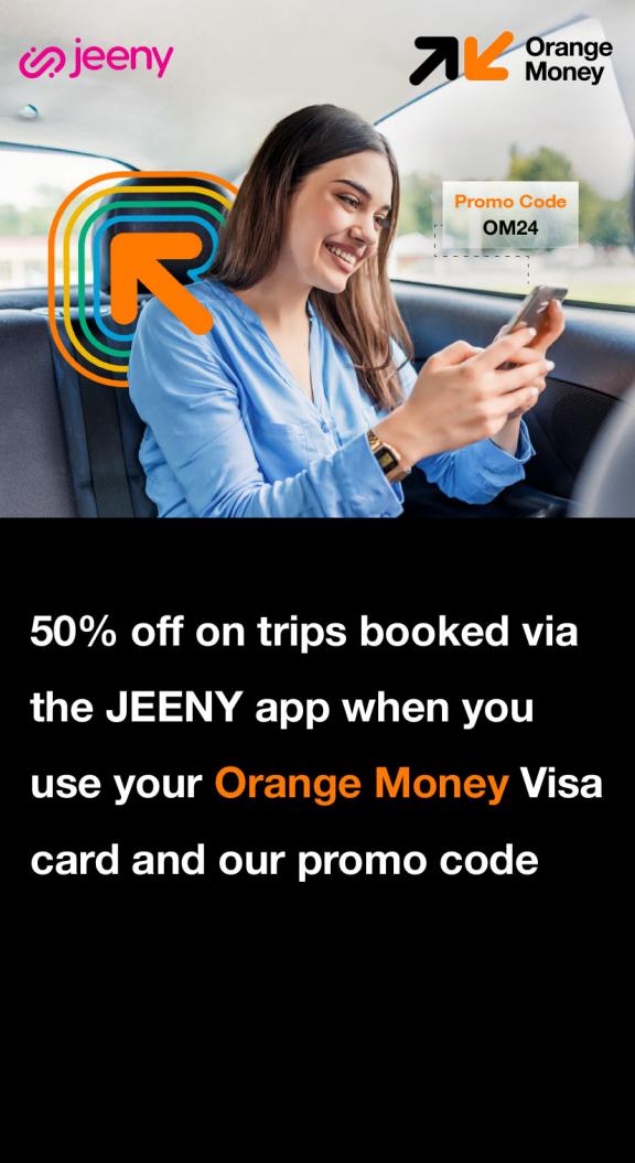 50% discount on your ride with Jeeny